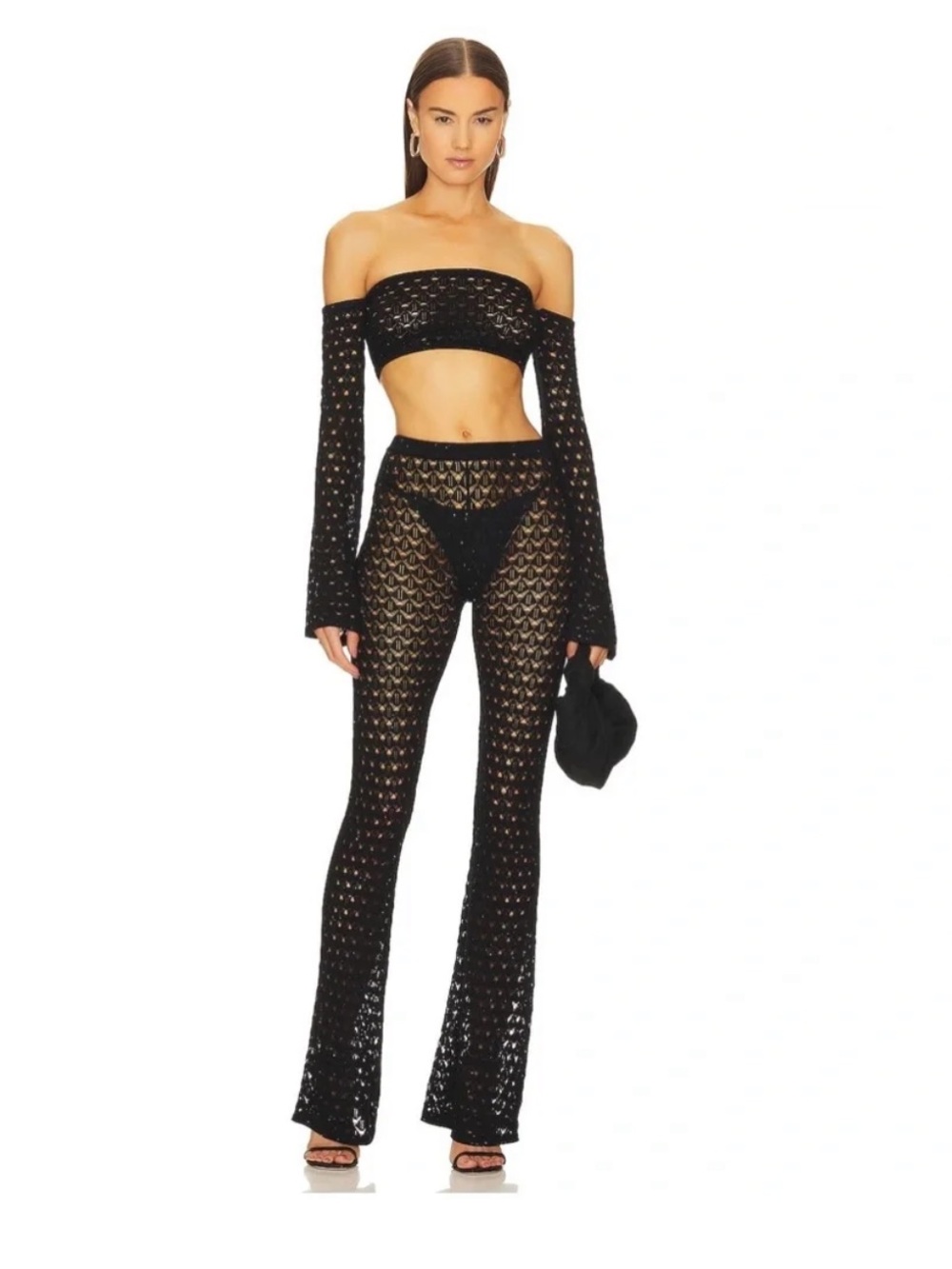 Michael Costello × Revolve Neola Off Shoulder Sequined Top & Pants